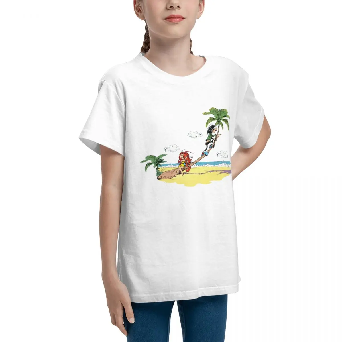 Gaston Goof On The Beach For Sale B Teenagers Basic Short Sleeve T-Shirt Harajuku Tshirt Casual Graphic Funny Novelty Vintage