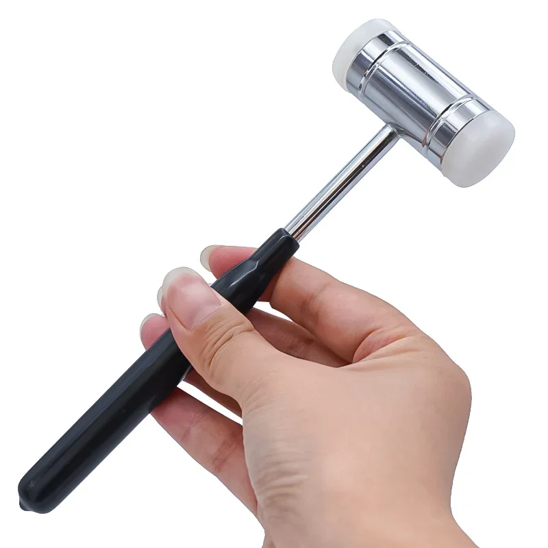 치과용 뼈 망치 스테인리스 스틸 핸들 치아 수술용 추출 도구 치과 기구 이중 헤드 나일론 치과용 뼈 망치