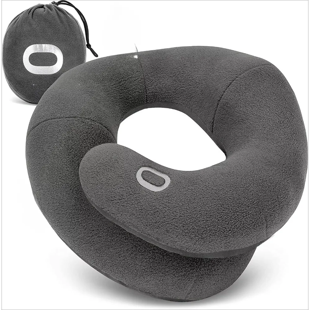 

New upgrade Head, and Chin When Sleeping Upright on Flights, Car, and Home, Comfortable Airplane Travel Pillow, X- Large, Gray