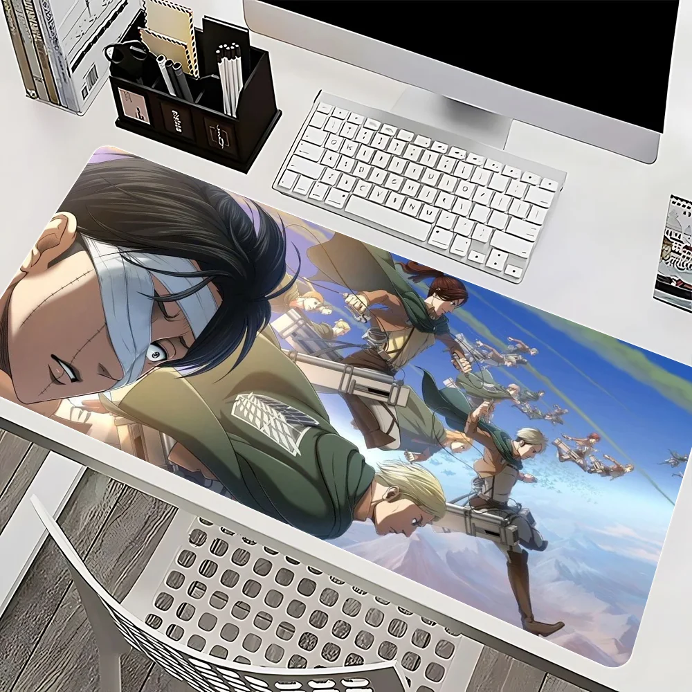 Tapis de souris Anime A-Attack On Titan, tapis de jeu pour clavier, polymères de bureau, accessoires de bureau