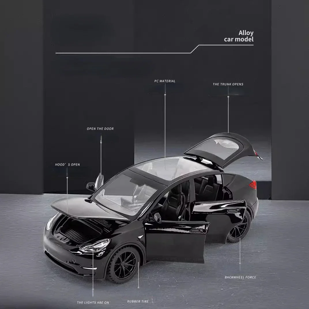 1:32 Modello Y Nuovo Modello in Lega di Energia Scala di Auto Pressofuso in Metallo Suono e Luce Colleziona Veicoli Giocattolo per Bambini Regalo