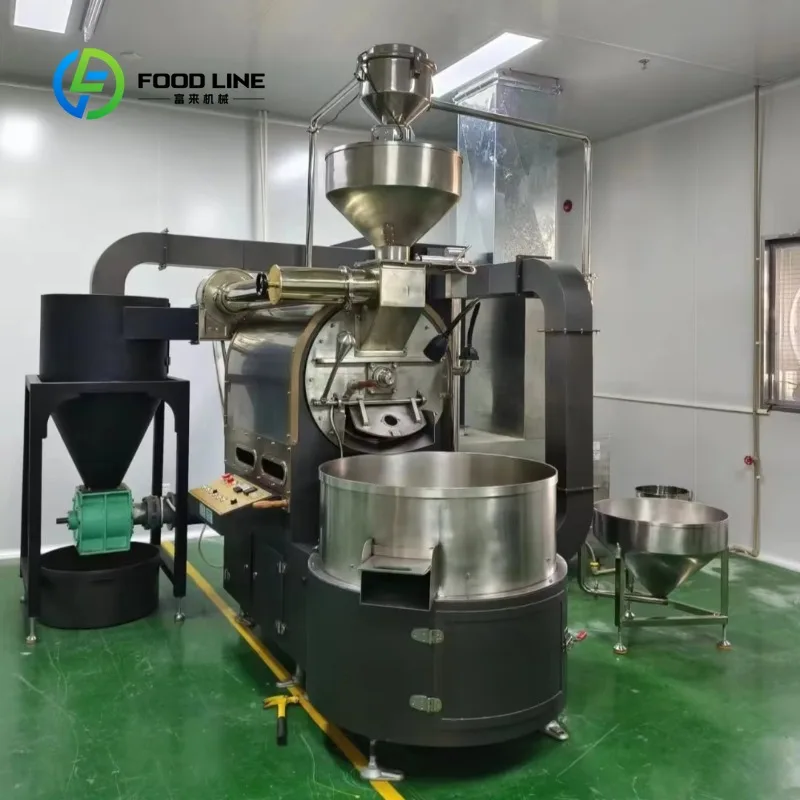 customized heavy‑duty drum coffee roaster stainless steel digital half hot air setup for bulk coffee processing business buyers