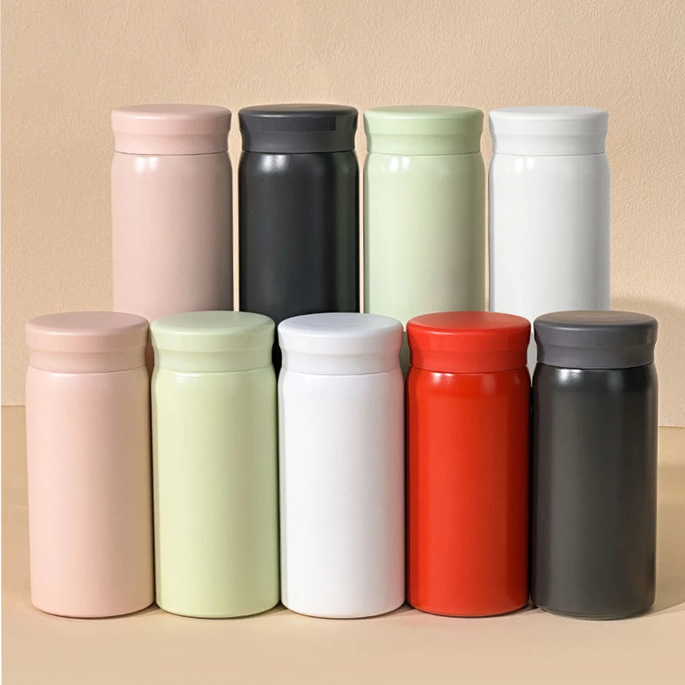 WATERSY 200ml 300ml 316 Edelstahl Mini-Wasserflasche Doppelwandige Vakuumisolierte Thermotasse für Heiß- und Kaltgetränke Reisebecher