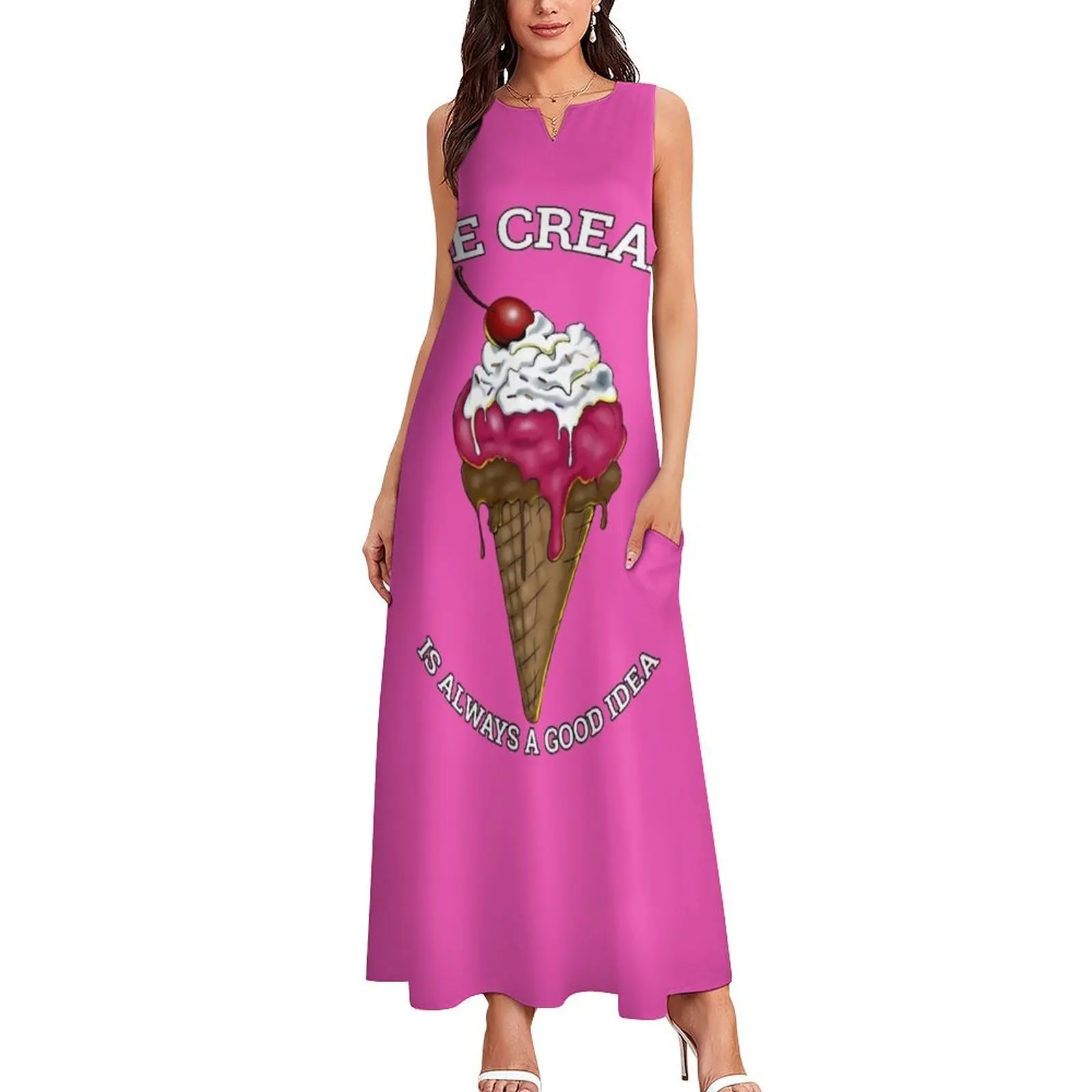 Waffle Cone Ice Cream Is Always A Good Idea Long Dress evening dress ladies women's fashion dresses