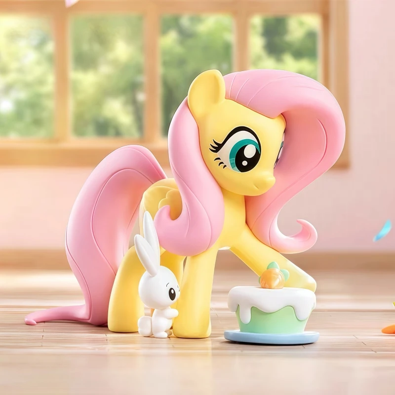 Caja ciega Original de la serie My Little Pony Fluttershy, colección de modelos de figuras, adornos, juguetes para niños, regalos de cumpleaños