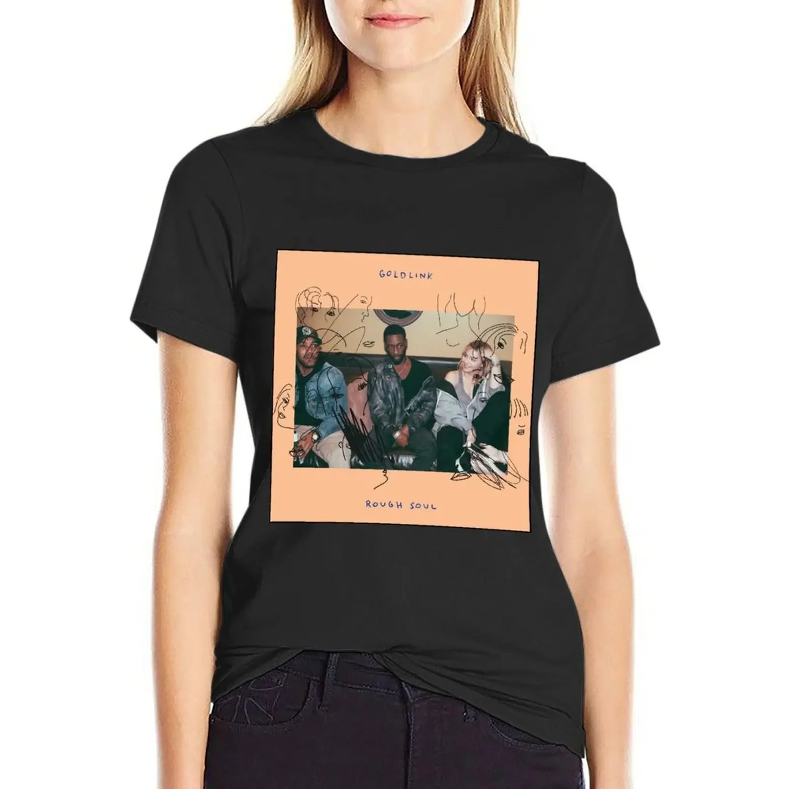 

GoldLink Rough Soul T-Shirt quick drying summer tops plus size tops animal print Top Women
