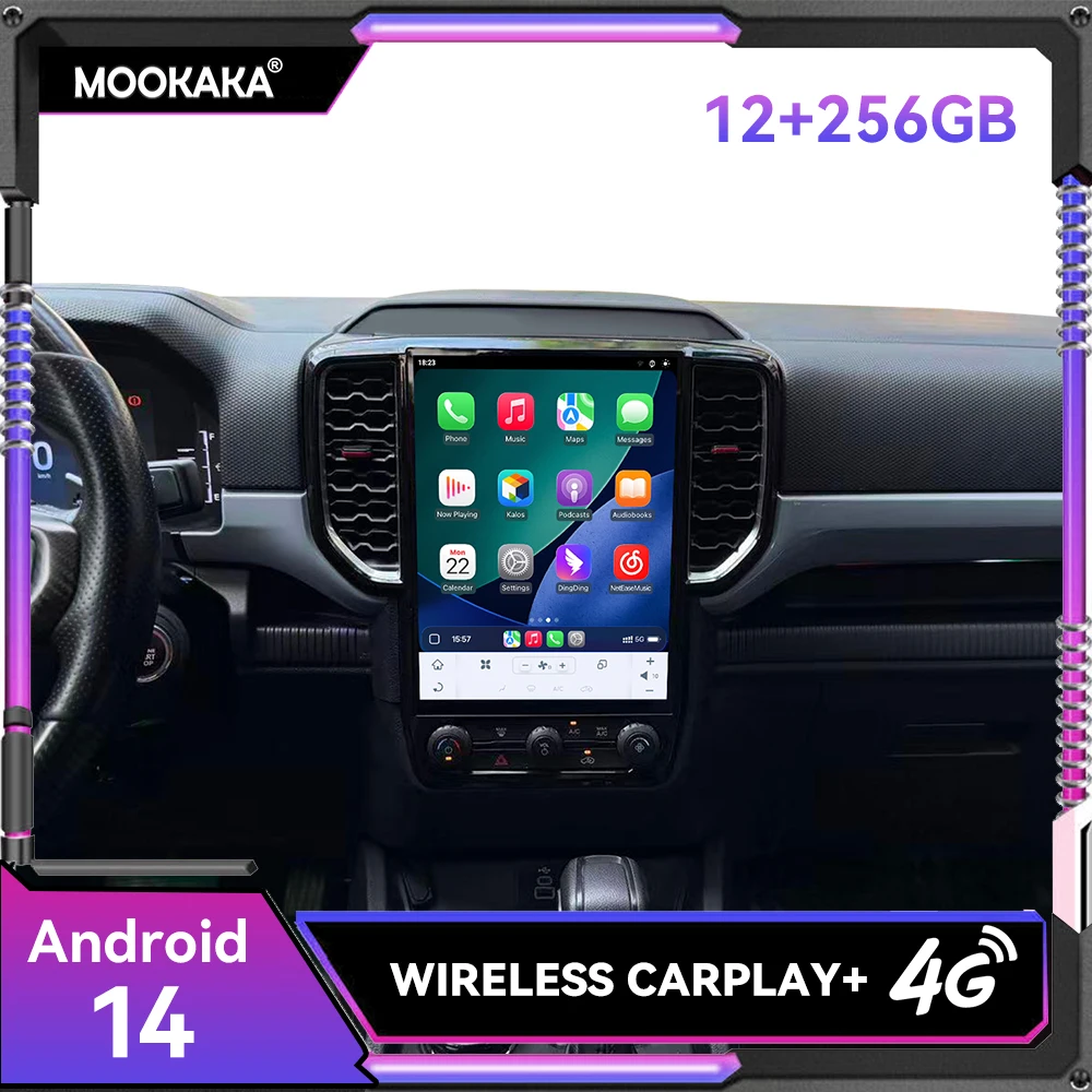 12.1' Android 14.0 Car Stereo FOR Ford Ranger Everest 2022 - 2024 Tesla Screen Car Radio GPS Navi Multimedia Player HD Head Unit