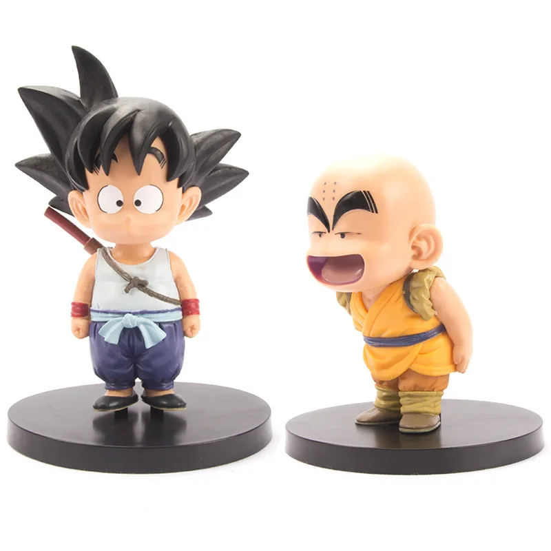 Bandai 2 pezzi Set 15cm Anime 2 Dragon Ball Z Master Roshi Oolong Pig Action Toys Figurine Goku modello in Pvc giocattoli per bambini regali muslimb