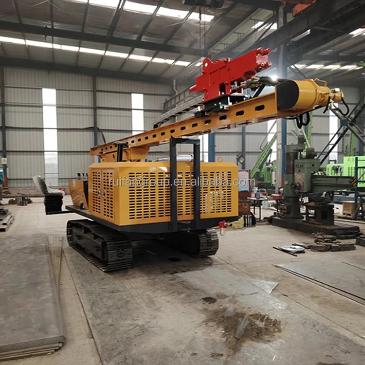 China Hot Sale Hydraulic Press Solar Panel Plant Pile Ramming Machine Vibrating Solar Pile Driver