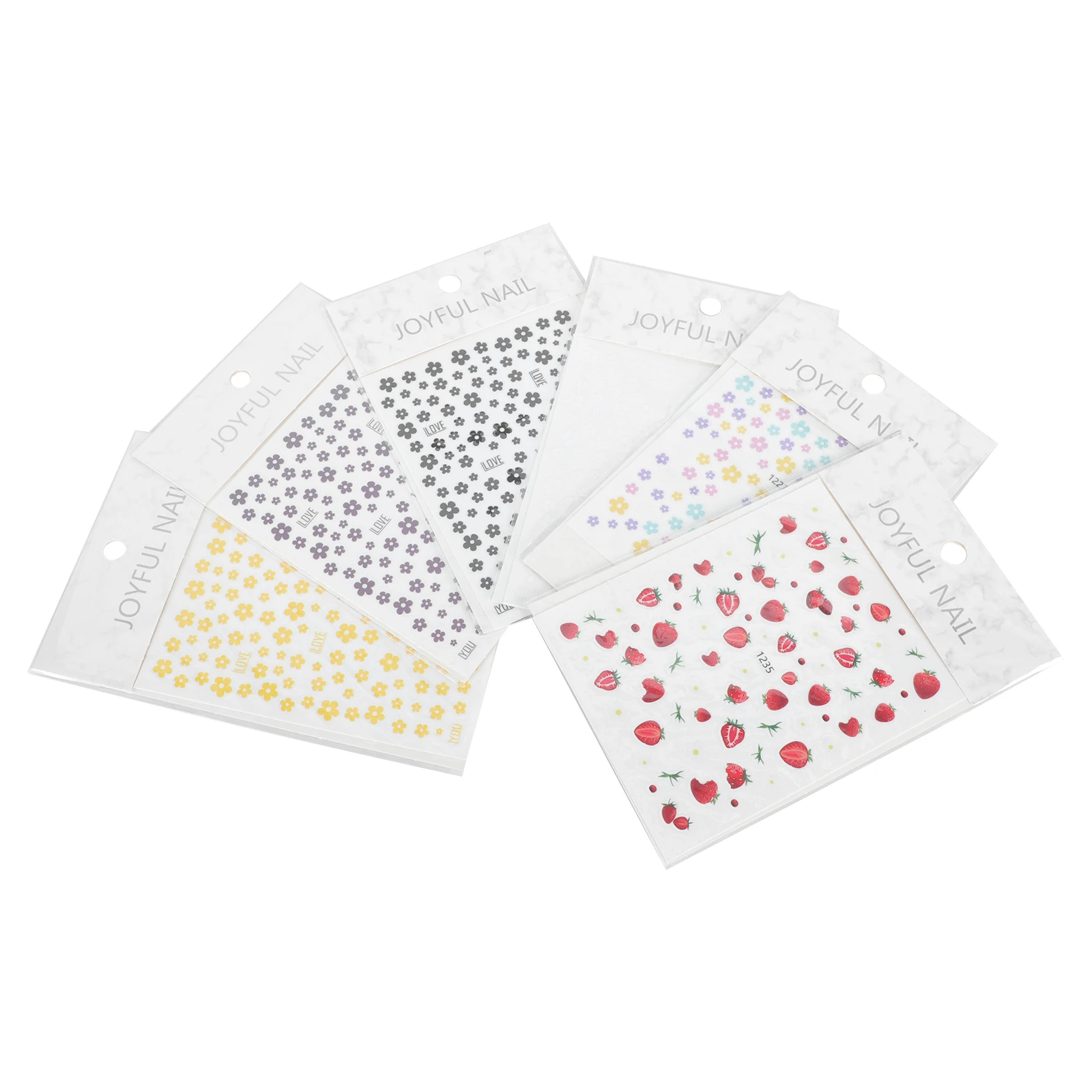 

6 Sheets Nail Art Flower Stickers Lovely Small Flower Decals Self Adhesive Manicure DIY Decoration Nail Art Stickers