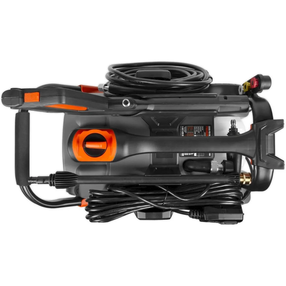 غسالة الضغط الكهربائية 2200 رطل لكل بوصة مربعة معدل تدفق 1.65 جالون في الدقيقة وتخزين المنظفات #6