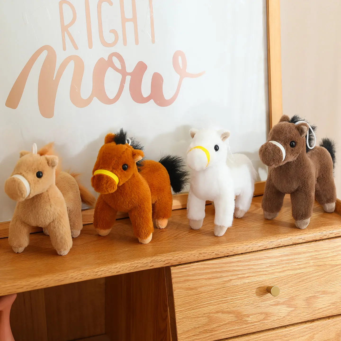 シミュレーション馬ぬいぐるみぬいぐるみかわいい小さな馬バッグキーペンダント枕人形ホームキッズギフト装飾