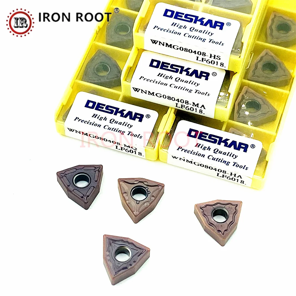 DESKAR WNMG,080404,080408,080412 HA,MA GS LF6018 Carbide Turning Inserts CNC Metal Lathe Turning Tools for MWJNR/L Tool Hold