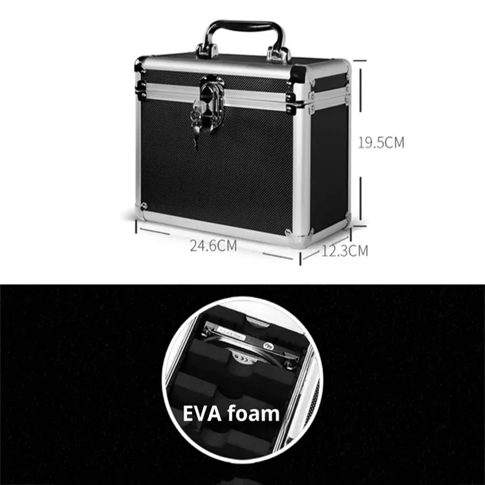 MAIWO 5 Bay 3.5" HDD Storage Box Hard Disk Case with High-Density Protective Foam SSD Enclosure Travel Carrying Case with Handle