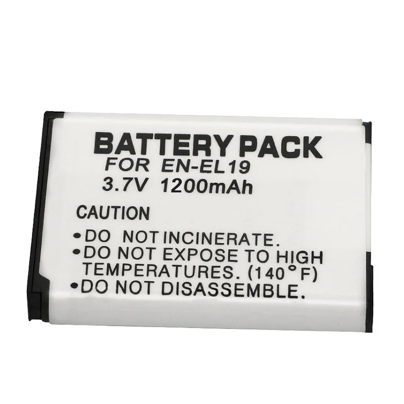 1200mAh EN-EL19 ENEL19 EN EL19 EL19 Battery for Nikon S32 S33 S100 S2500 S2600 S3100 S6400 S4100 S4150 S3300 S4300 W100 W150