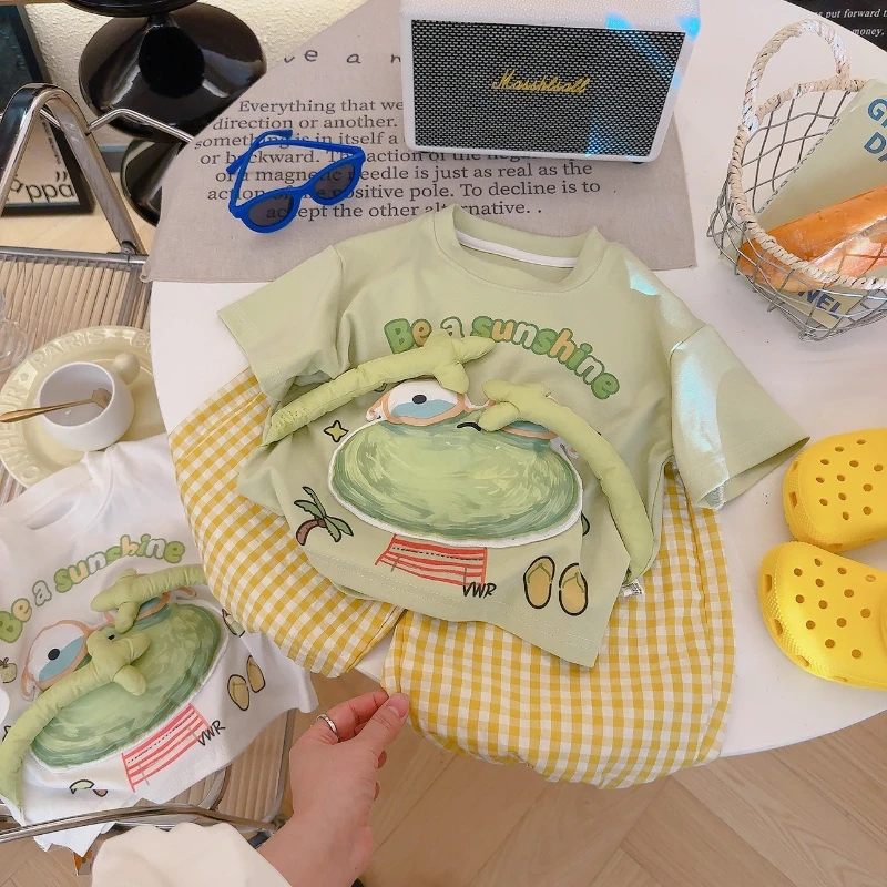 2026 New Hot Selling Summer Loose Cartoon Western-style Three-dimensional Face Covering Frog Doll Top