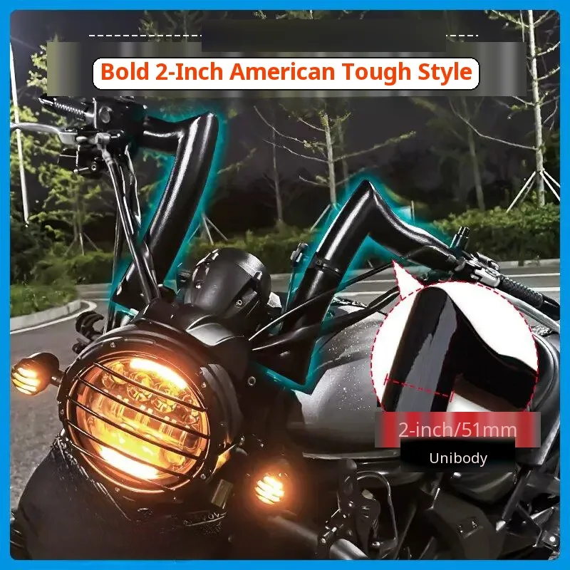 Motorcycle Modified 2 Inch Thickened Handlebar Steering Bar Accessories For Kawasaki Vulcan S 650 Cruiser