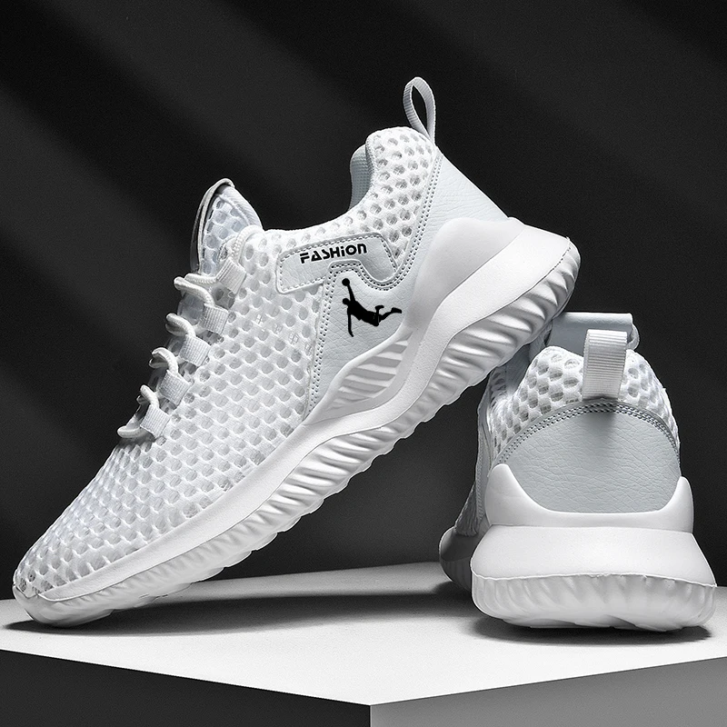 

Cheap Men's White Sneakers Size 36-47 Breathable Mesh Running Shoes Man Comfort Lightweight Women's Sports Shoes tenis hombres