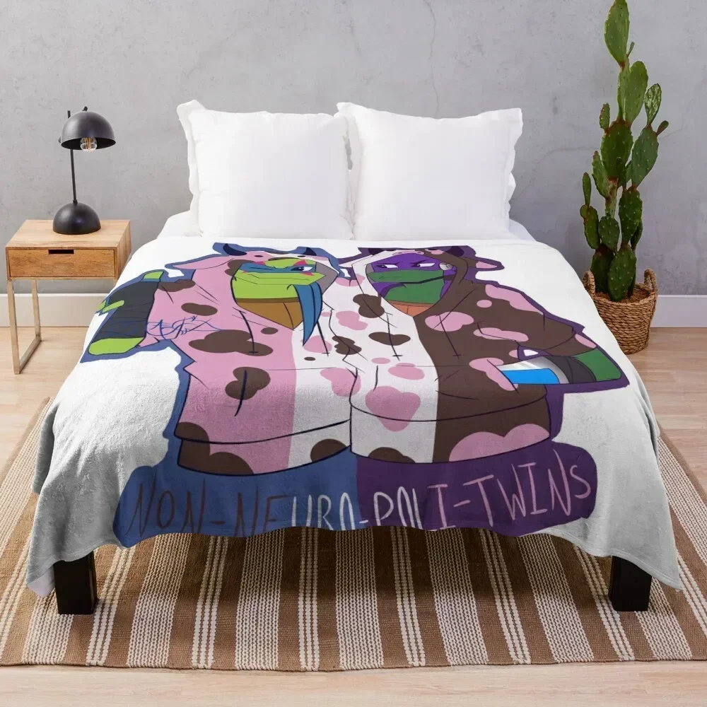 

Non Neuro Poli Twins! Throw Blanket Anti Shedding Soft Fuzzy Blanket for Home