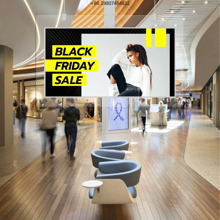 Hanging Double Sided Digital Signage Vertical Indoor LCD/LED Window Display, for Store Front Commercial Advertising
