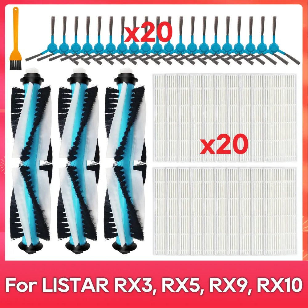 Chính Cọ Bàn Chải Cạnh Bên Cây Lau Nhà Vải Lọc Hepa Cho Cecotec Conga 1290 1390 1590 Robot Hút Bụi Dự Phòng Các Phần Phụ Kiện