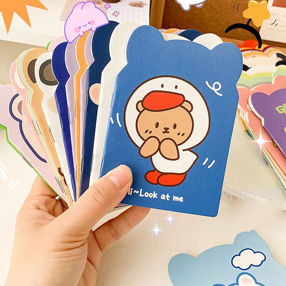 

10pcs/pack Portable Notebooks Kawaii Notebook Diary Lined Paper Mini Notepad Small Cute Cartoon NoteBook School Supplies