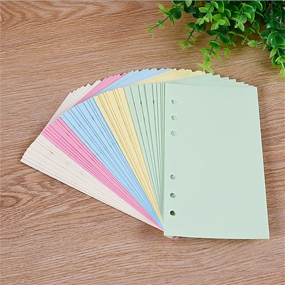 2024 50 Sheet Kawaii A5 A6 Loose Leaf Notebook Refill Spiral Binder Index Paper Inner Pages Daily Planner Line Grid Blank Agenda