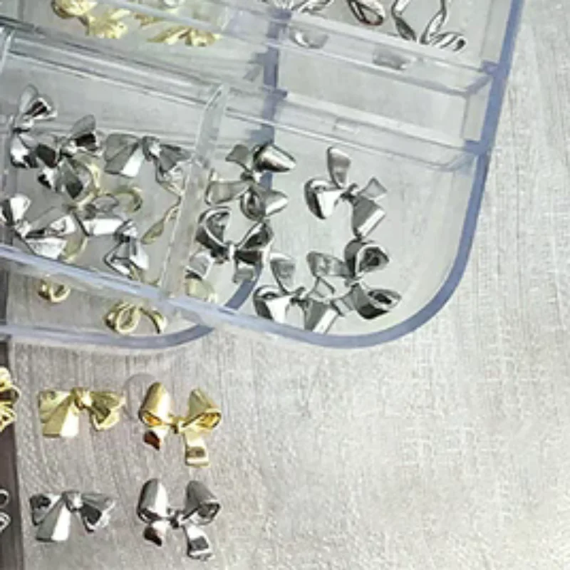 30/60 قطعة ثلاثية الأبعاد رائعة سبيكة مسمار الفن السحر الفاخرة Kawaii القوس الشريط مجوهرات مسمار حجر الراين الديكور DIY بها بنفسك اكسسوارات #1