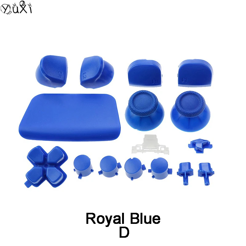 YuXi-Accesorios de reparación para PS5 1,0, juego de botones Dpad, tapas de Joystick, piezas de repuesto, Kit de Mod, juego completo de botones