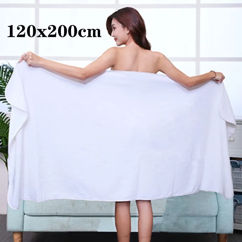 

Increase120X200cm microfiber bath towel, absorbent,quick-drying,multifunctional swimming,fitness,sports beauty salon White towel