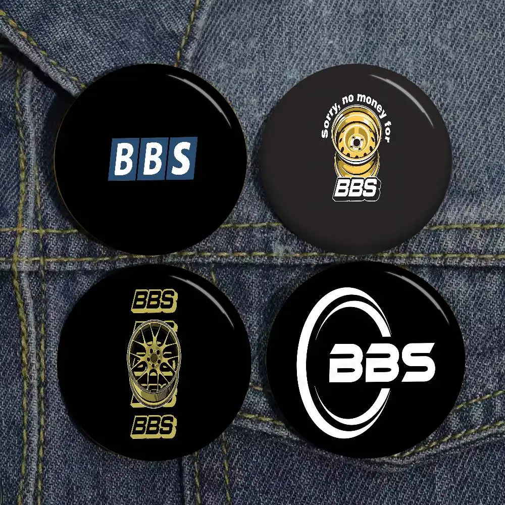 B-BBS 58mm Cute Anime Figure Icon Badge Handmade Tinplate Brooch for Backpack Clothes Chest Ornament Gifts