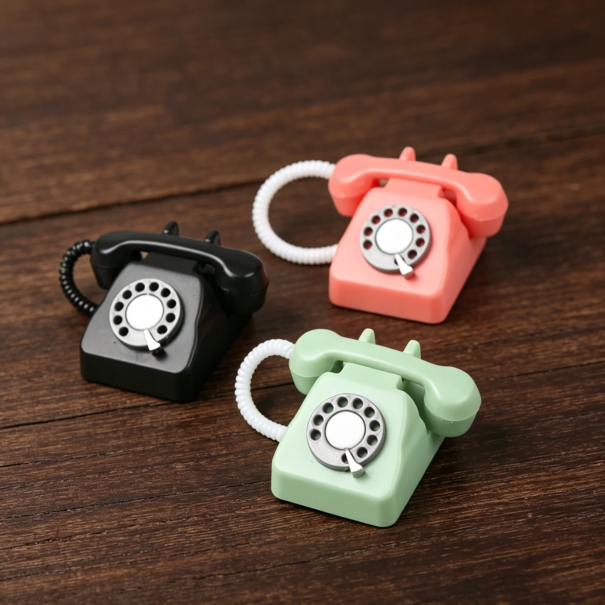 

Dollhouse Miniature Retro Rotary Phone, 1:12 Scale Doll Accessories
