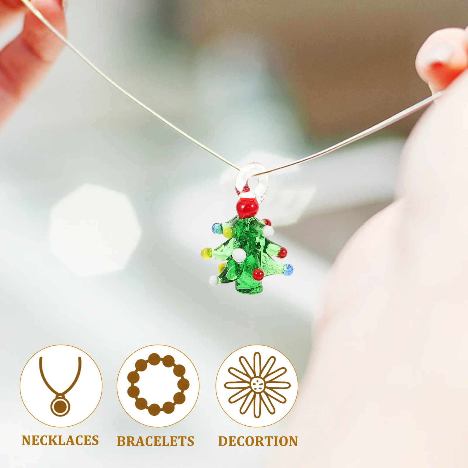 

5Pcs Small Christmas Tree Jewelry Charms DIY Making Charms for Crafts Pendant Decoration Charm for Bracelet Necklace Keychain