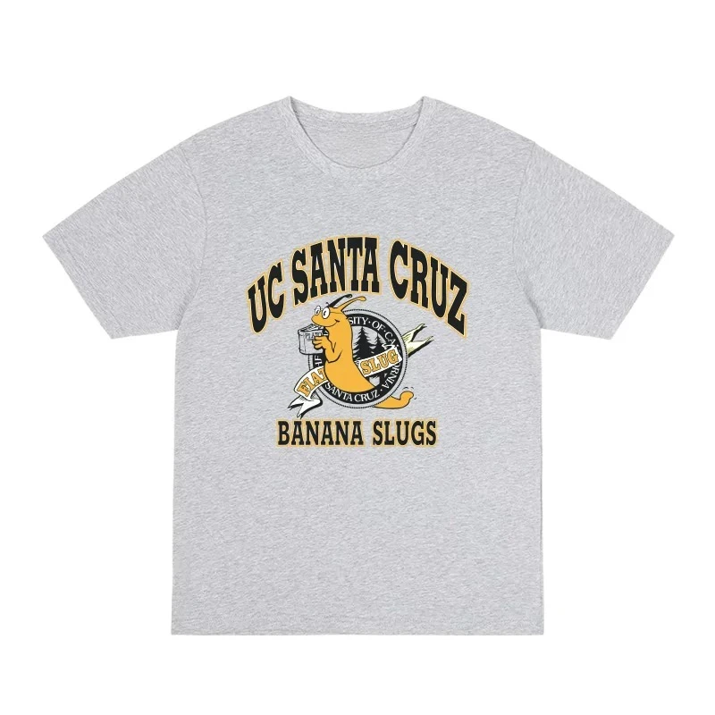 Pulp Fiction Vincent Vega UC Santa Cruz Banana Slugs Grafik-T-Shirt aus Baumwolle für Herren und Damen, Streetwear-T-Shirt – Detail 4