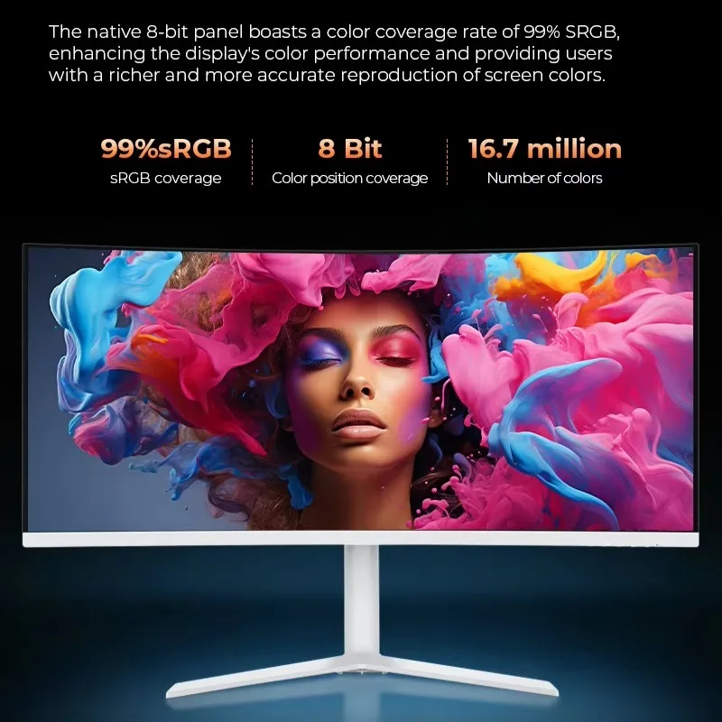 34-Inch curved 144HZ 4K gaming PC monitor Desktop PC screen with HDR DP interface