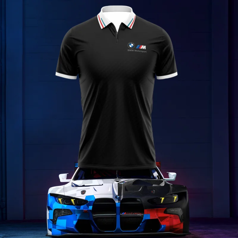 

BMW Motorcycle Black Quick-Drying POLO Shirt T-Shirt Men's and Women's Motorcycle BMW Club Short Sleeve High Quality Street Top
