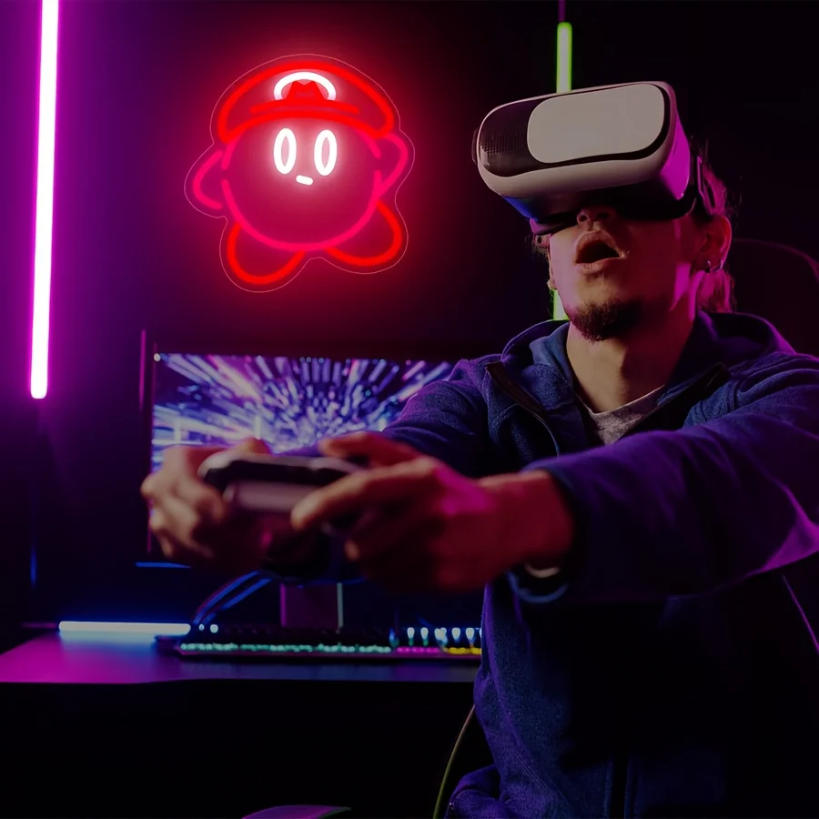 Super Star Neon Signs LED Anime Cartoon Neon Light Sign Dimmable for Bedroom Man Cave Game Room Weeding Wall Decor USB Powered