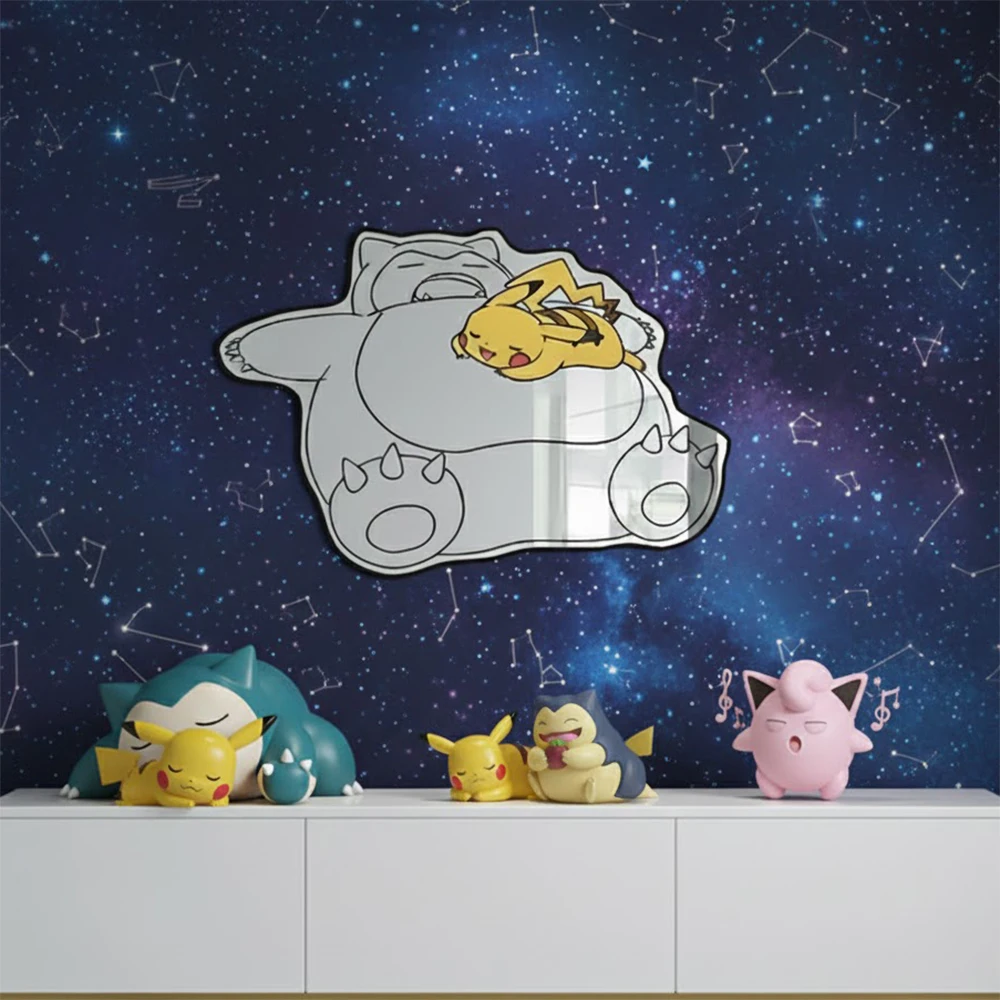 Dragon Ball Z\Pokemon\Miroir Anime One Piece Gengar/Snorlax Miroir transformez votre pièce dans une scène Manga vivante
