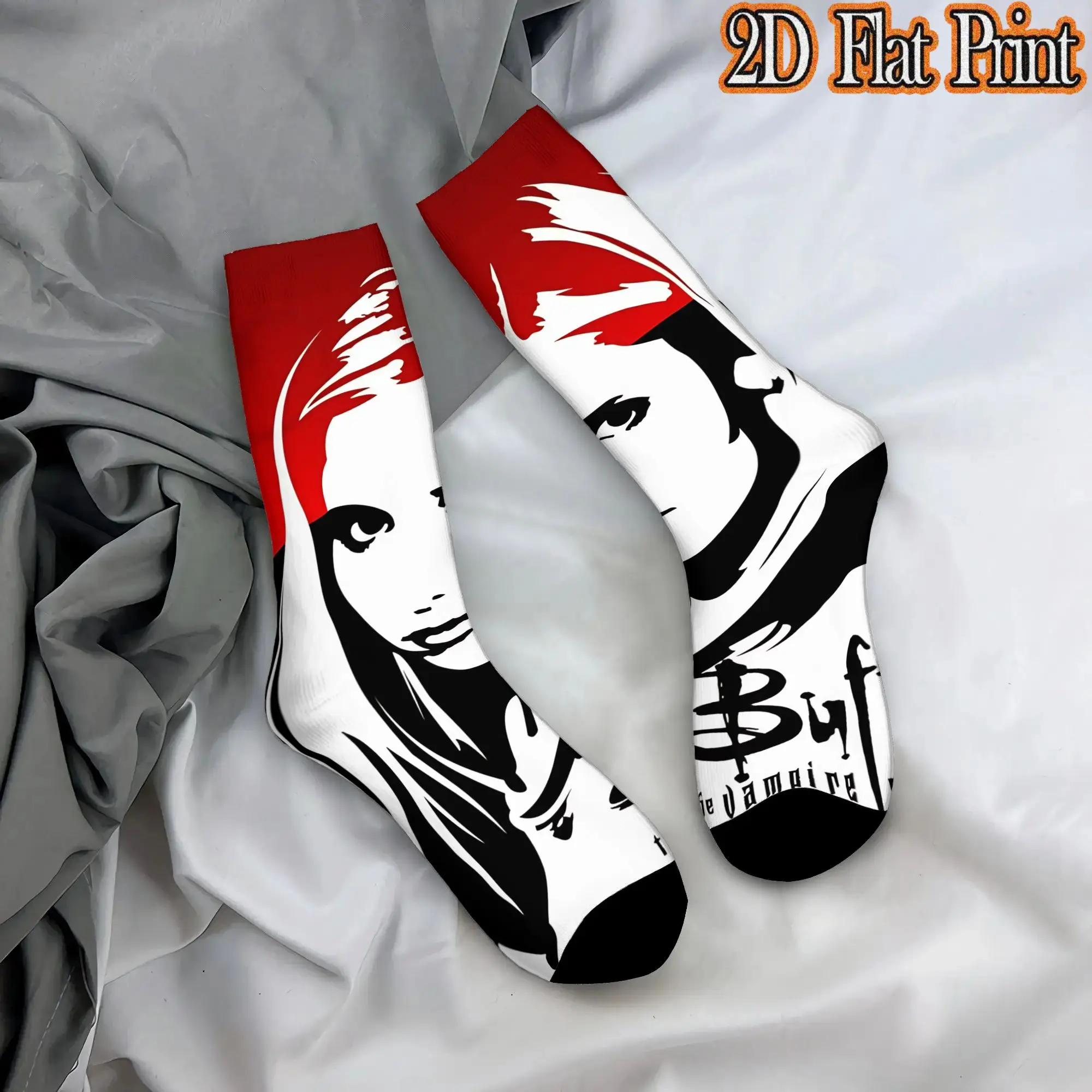 Vampire Slayer Buffy Trendy Men's  Compression Winter Socks Unisex Breathable Crew Sock Cycling Socks