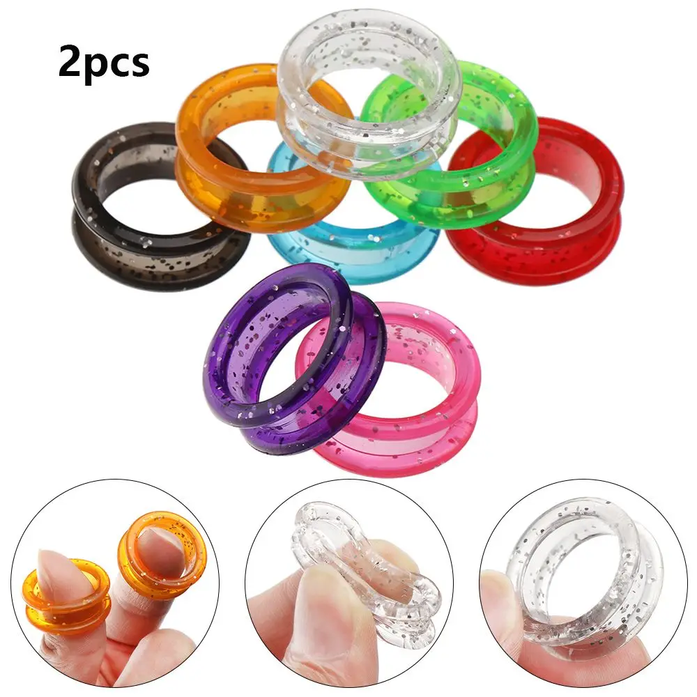 2Pcs Comfortable Colorful Hair Cutting Pet Shears Accessories Silicone Ring Fit For Shears Grooming Scissors Ring