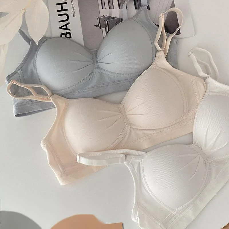 Летний женский бюстгальтер SP & CITY с небольшой грудью, тонкий удобный бесшовный бюстгальтер для студентов без стальных колец, мягкое однотонное нижнее белье