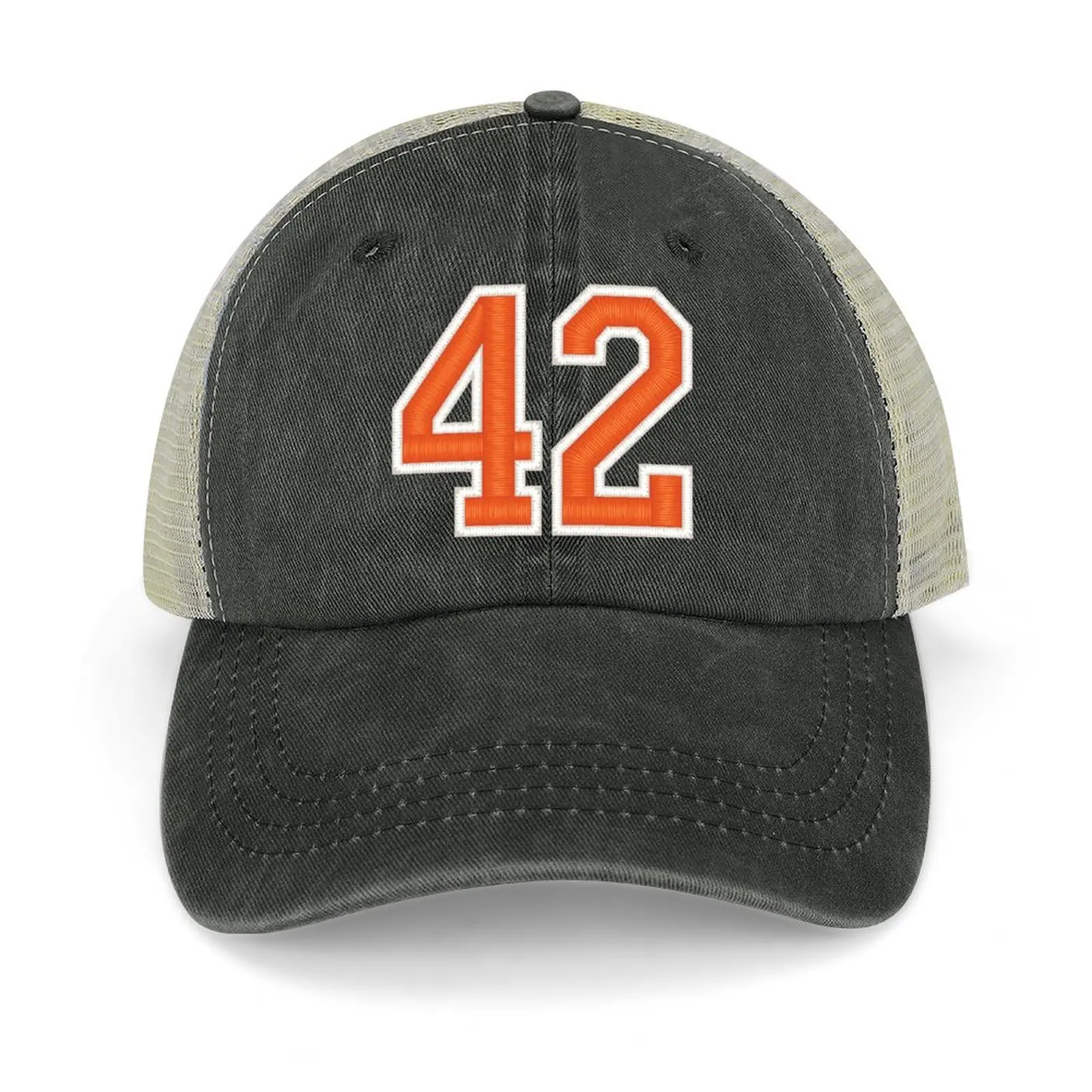

Sports Number 42 Jersey forty-two Orange Baseball Cap custom caps fun hats foam party Hat Women's Hats Men's