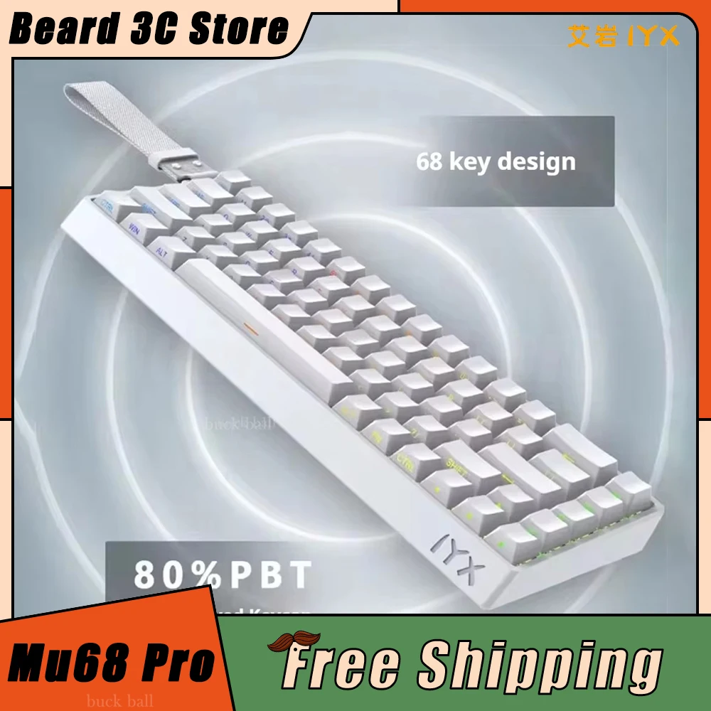 IYX Mu68 Pro Mechanical Keyboard RT0.04mm 8000Hz Magnetic Switch Gaming Keyboard Custom Wired Keyboard Valorant Gamer Accessory