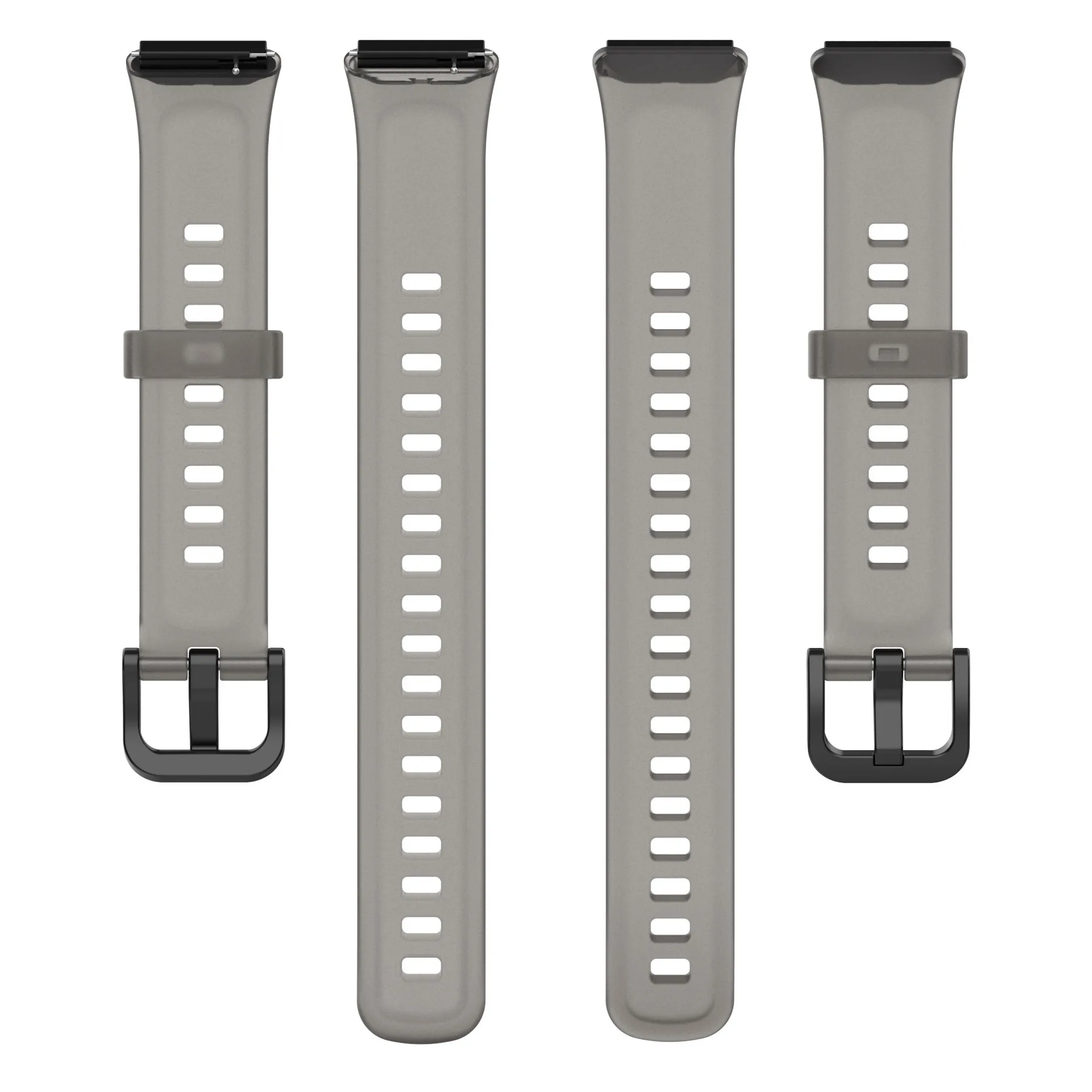 بدلة حزام ساعة بلون هلامي شفاف لساعة Huawei Watch Band7 حزام ساعة سيليكون شفاف أنيق