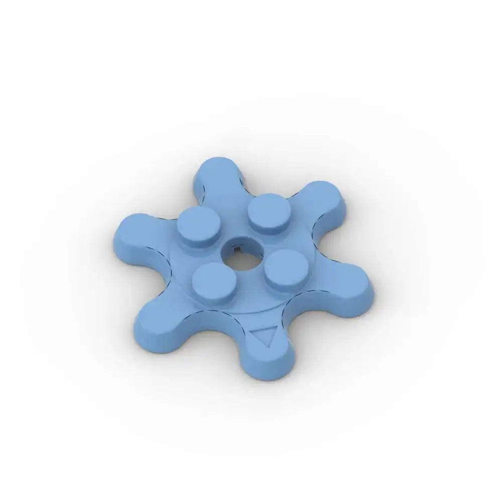 MOC 10PCS 35442 Round Plate 2x2 Gear 6 Tooth Building Blocks Kit House Castle Compatible Particle DIY Idea Toys Children Gifts