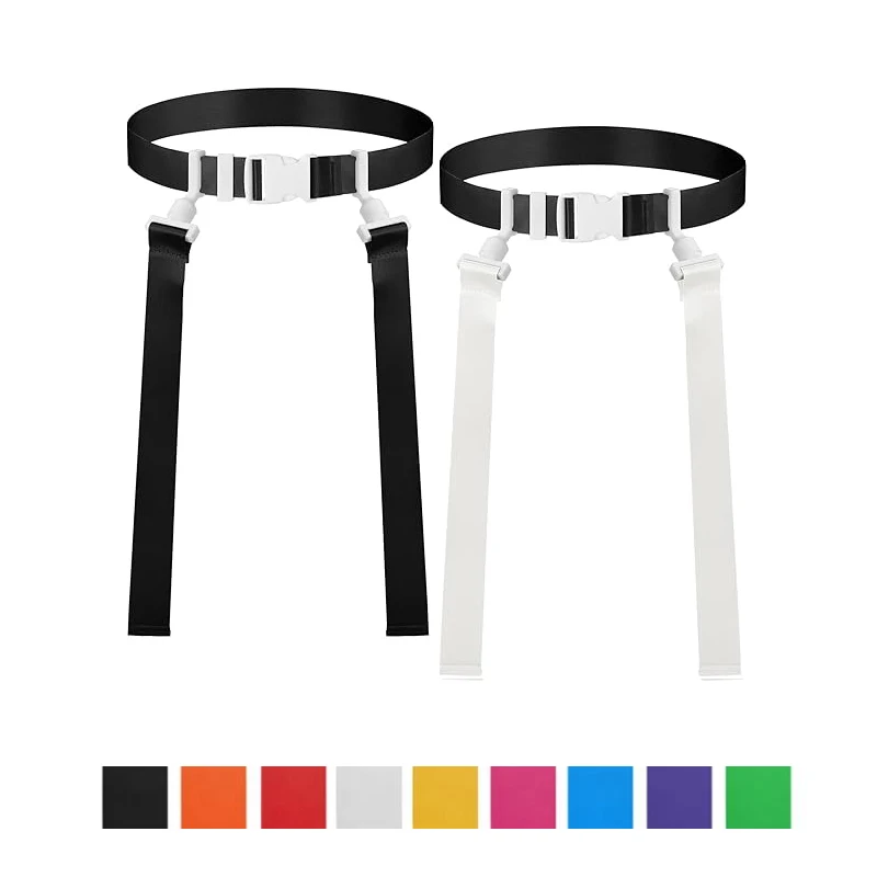 Flag Football Belt Webbing Waist Flag Bright Color Adjustable Competition Training PVC American Soccer Waist Flag