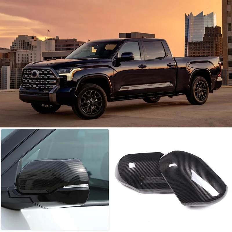 

For Toyota Tundra/Toyota Sequoia 2022-2025 Car Exterior Rearview Mirror Cover ABS Carbon Fiber Car Modification Accessorie