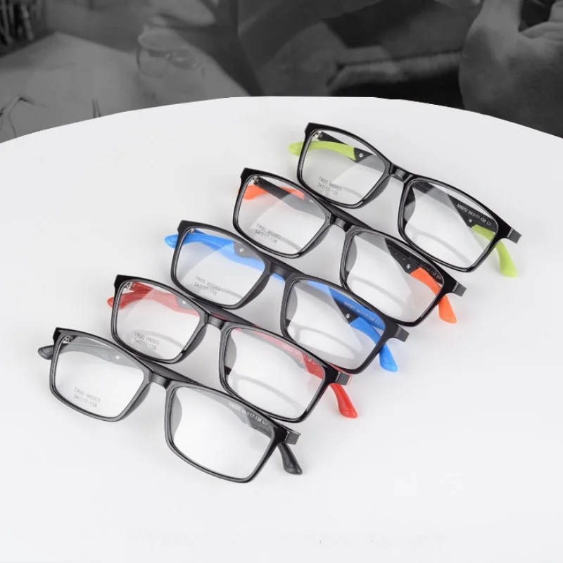

TGCYEYO Прямоугольные ультралегкие оправы для очков TR для деловых мужчин, оправы для очков по рецепту, модные женские очки с цветной полноцветной оправой