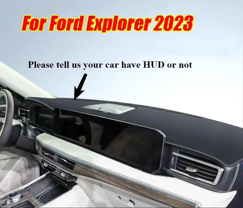 

Black Leather Dashboard Cover Dash Protector Pad Mat For Ford Explorer 2023