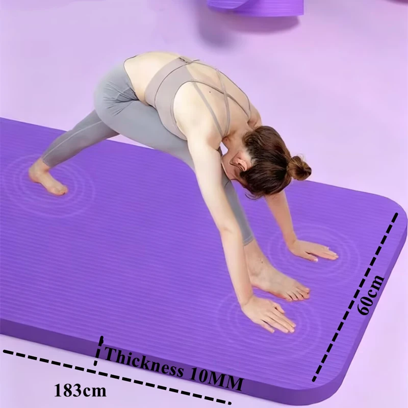Training 183x60cm  Non-slip Training Indoor 20mm Thick Yoga Mat - High Density Pilates - Portable Home/Outdoor Workout Mat